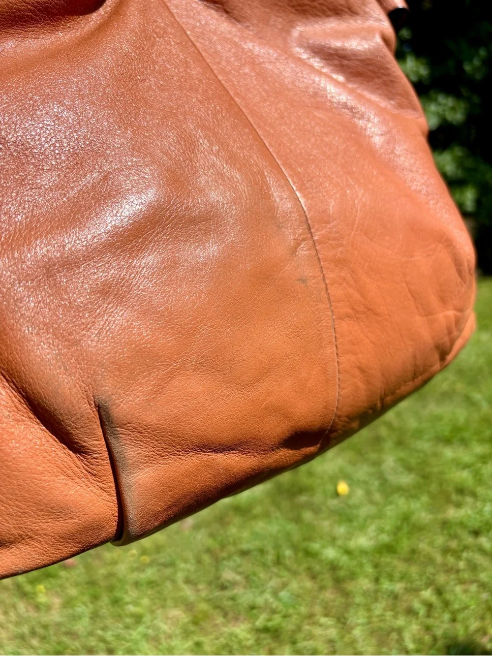 Coach Madison Isabelle 21224 Cognac Brown Leather Slouchy Hobo Shoulder Bag Y2K
